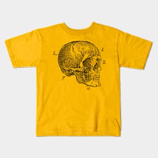 Skull Diagram - Vintage Anatomy Kids T-Shirt